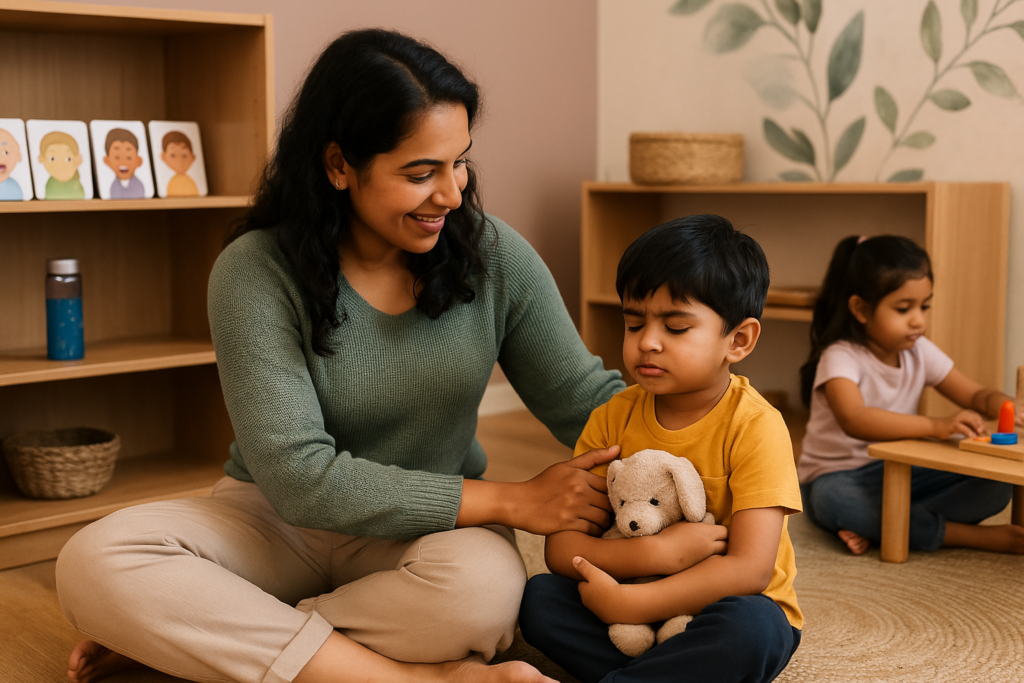 we use the Montessori method to help toddlers understand and regulate their big emotions.